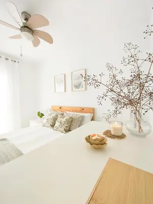 Cama o camas de una habitación en Apto PETANCA, Retamar, Cabo de Gata