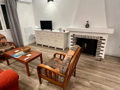 Una televisión o centro de entretenimiento en Casas de Valtravieso El Aljibe