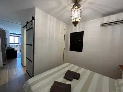 Cama o camas de una habitación en RA688 Apartamento nudista a 30 metros del mar