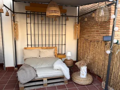 Zona de estar de Casita Vera Playa