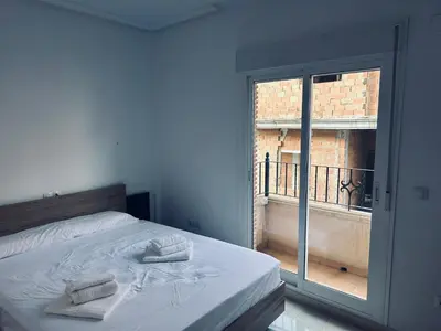 Cama o camas de una habitación en Mi Huésped Zújar, Baza