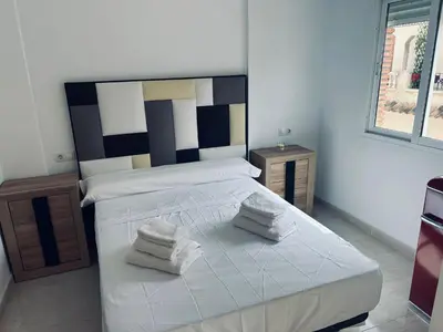 Cama o camas de una habitación en Mi Huésped Zújar, Baza