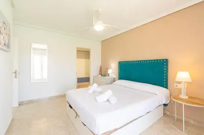 Cama o camas de una habitación en EL RUBIAL con Vistas al Mar , Parking y Wifi - By Aloha Palma