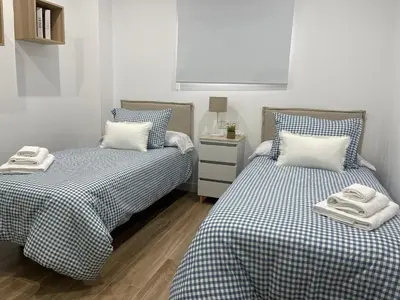 Cama o camas de una habitación en El Alto de los Bohemios