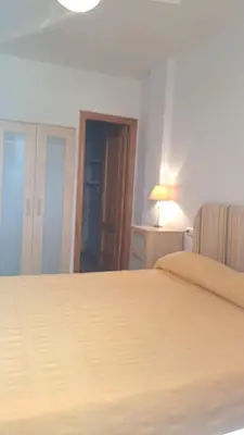 Cama o camas de una habitación en Mojacar apartamento amplio y tranquilo