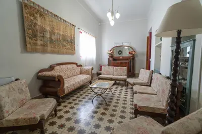 Zona de estar de La casa del médico
