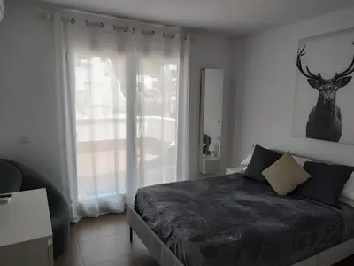 Cama o camas de una habitación en Beautifull Modern Apartment