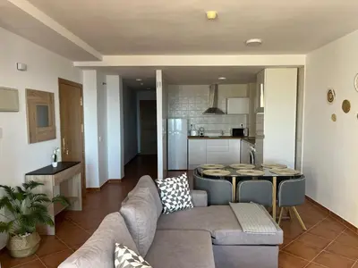 Una cocina o zona de cocina en Espacioso Dúplex con terraza y vistas