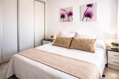 Cama o camas de una habitación en Chalet Playa Mojacar