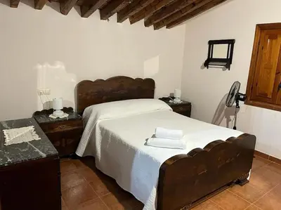 Cama o camas de una habitación en Casa rural Camino de Morazara