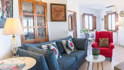 Zona de estar de Casa Baja Mojacar Pueblo