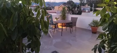 Un balcón o terraza de Apartamento en Costa de Almería, Costa Cabana con terraza, enfrente a Parque Natural Cabo de Gata