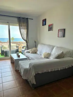 Cama o camas de una habitación en Casa Manila Primera línea de playa Mojácar