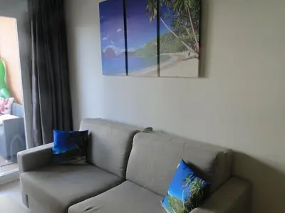 Zona de estar de Vera Playa apartment