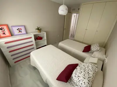 Cama o camas de una habitación en Agua Serena Beach