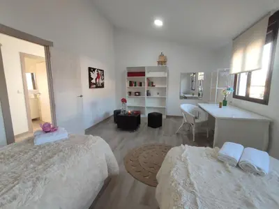 Cama o camas de una habitación en Casa El Nacimiento