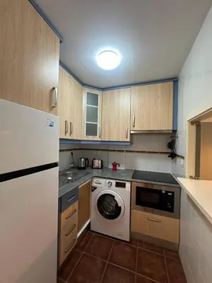 Una cocina o zona de cocina en Indalia Natura, apartamento nudista en Vera playa