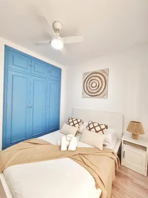 Cama o camas de una habitación en MAR y SOL, Retamar, Cabo de Gata
