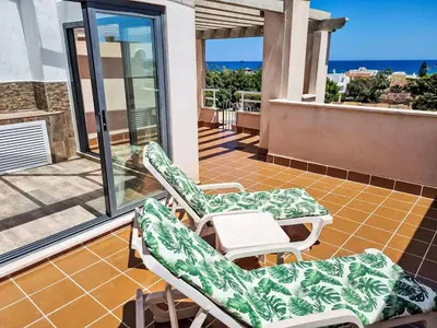 Un balcón o terraza de Apartment Sotavento by Interhome
