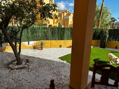 Jardín al aire libre en Magnífico apartamento en Vera