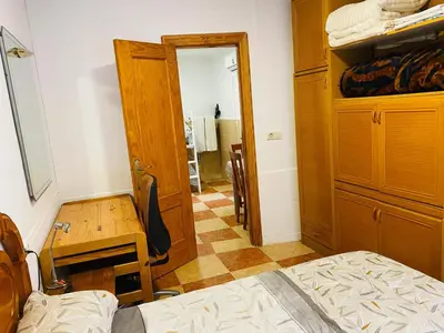 Cama o camas de una habitación en Estudio amueblado en El Ejido