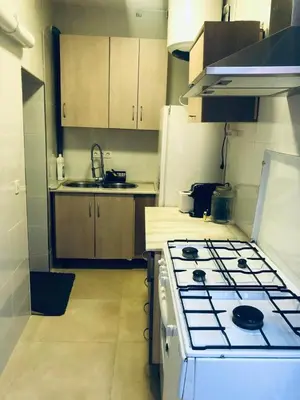 Una cocina o zona de cocina en Estudio amueblado en El Ejido