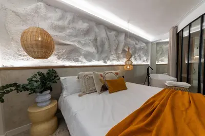 Cama o camas de una habitación en Golden View