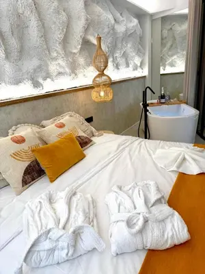Cama o camas de una habitación en Golden View