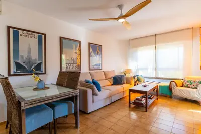 Zona de estar de TrendyHomes Retamar III - Playa, piscina y golf