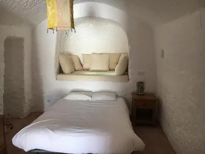 Cama o camas de una habitación en Cuevas del Cipres
