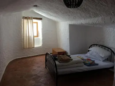 Cama o camas de una habitación en Cuevas del Cipres