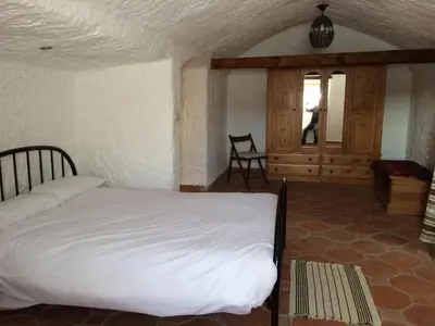 Cama o camas de una habitación en Cuevas del Cipres