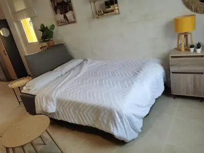 Cama o camas de una habitación en La Casita del Marqués