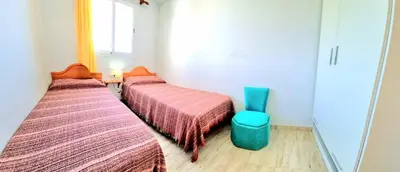 Cama o camas de una habitación en Ático VERAMAR 1 frente a piscina dos dormitorios