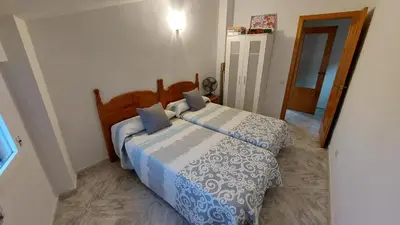 Cama o camas de una habitación en Apartamento Playa La Calica