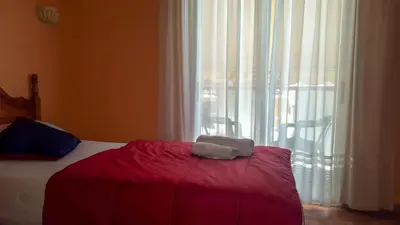 Cama o camas de una habitación en Hostal rural El Caminero