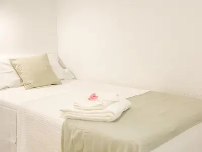 Cama o camas de una habitación en Precioso apartamento con jardín en Mojacar playa