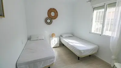 Cama o camas de una habitación en Vila Guapa - Villa de dos dormitorios en San Juan de los Terreros