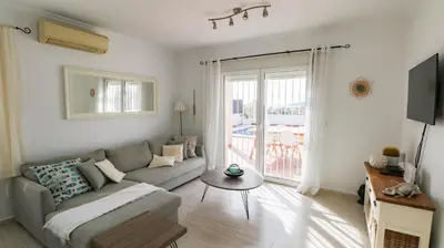 Zona de estar de Vila Guapa - Villa de dos dormitorios en San Juan de los Terreros