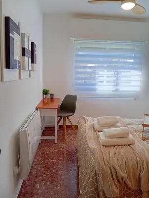 Cama o camas de una habitación en El suéño de Fondón