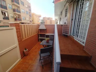 Un balcón o terraza de Estudio con terraza junto al mar