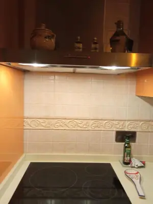 Una cocina o zona de cocina en Ático en La Envía con estupendas vistas y tranquilidad