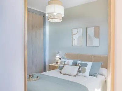 Cama o camas de una habitación en Apartamento Sea View Aguadulce