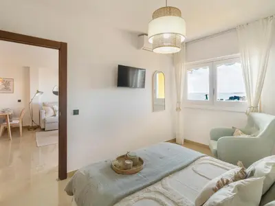 Cama o camas de una habitación en Apartamento Sea View Aguadulce