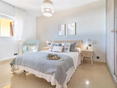 Cama o camas de una habitación en Apartamento Sea View Aguadulce