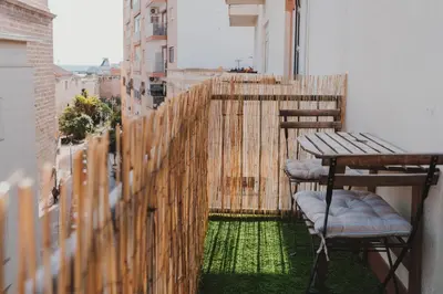 Un balcón o terraza de 2BR Apartment with Free Parking in Almería City Center - Air Conditioning