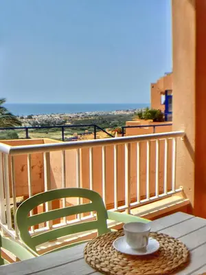 Un balcón o terraza de Relajantes vistas al mar Mojácar