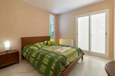 Cama o camas de una habitación en Villa Super Lujo Mojacar -7 hab - piscina - vistas al mar