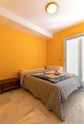 Cama o camas de una habitación en Villa Super Lujo Mojacar -7 hab - piscina - vistas al mar