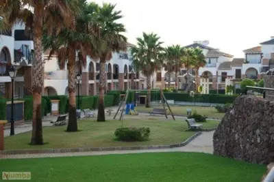 Jardín al aire libre en Ático en Vera Playa